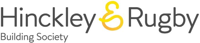 Logo of Hinckley & Rugby Building Society, featuring the name in gray with a yellow ampersand.